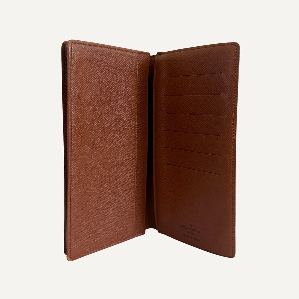 Unisex - Louis Vuitton Logo Monogram Brazza Long Wallet - Picture 3 of 5